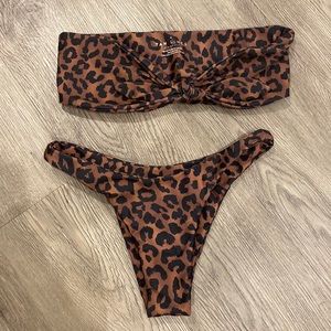 Original Tan Lines 2 piece bikini cheetah print